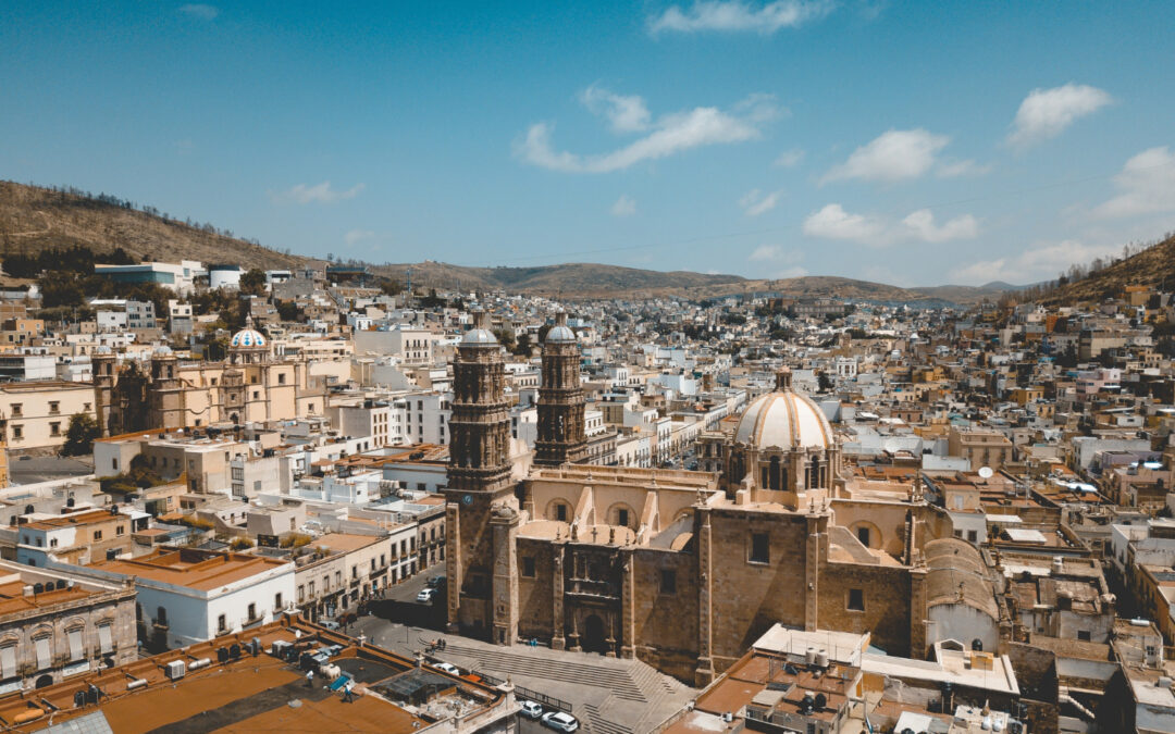 aerial-shot-cathedral-zacatecas-mexico-blue-sky-daytime